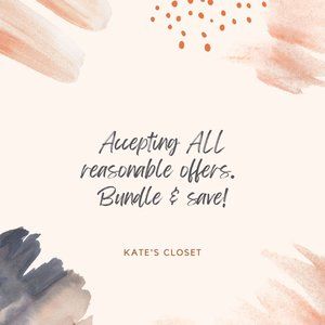 Accepting ALL reasonable offers! Closet Clear Out / Great Deals / Offer & Save